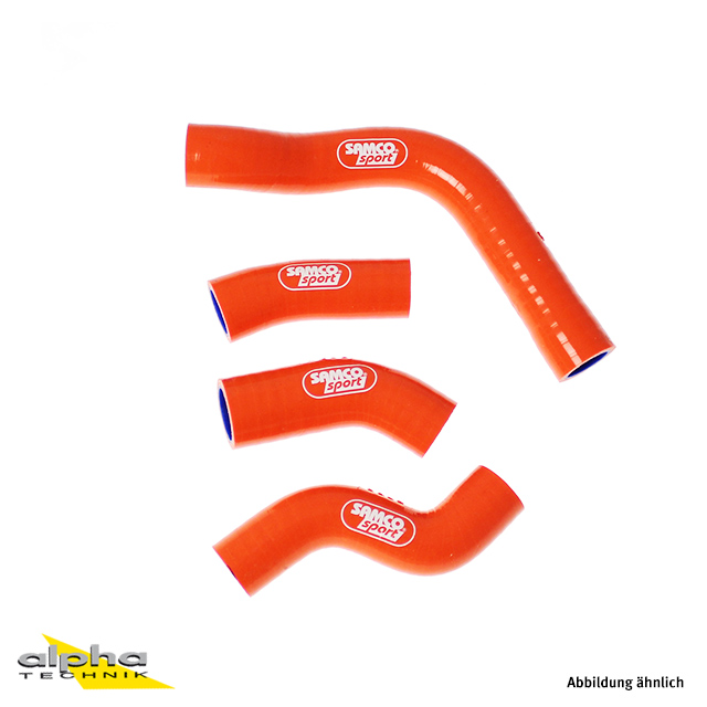 SAMCO SPORT Siliconschlauch Kit OEM Design orange für KTM 250 SX-F 250 XC-F 350 SX-F 350 XC-F Husqvarna FC250 FC350 Modelljahr 2011-2015