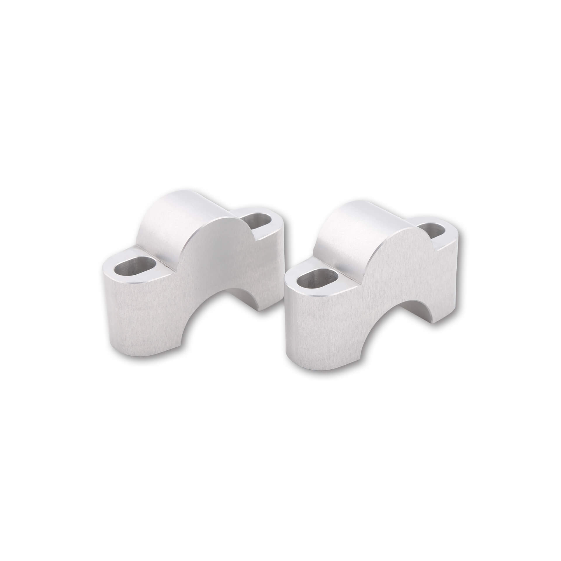LSL Klemmbockerhöhung Set um 25 mm, mit 55 mm Schraube, für 28,6 mm Lenker, silber