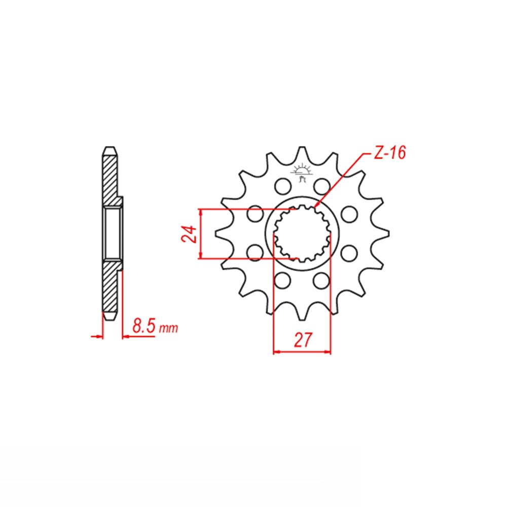 Ritzel, 15 Zähne, Teilung 520