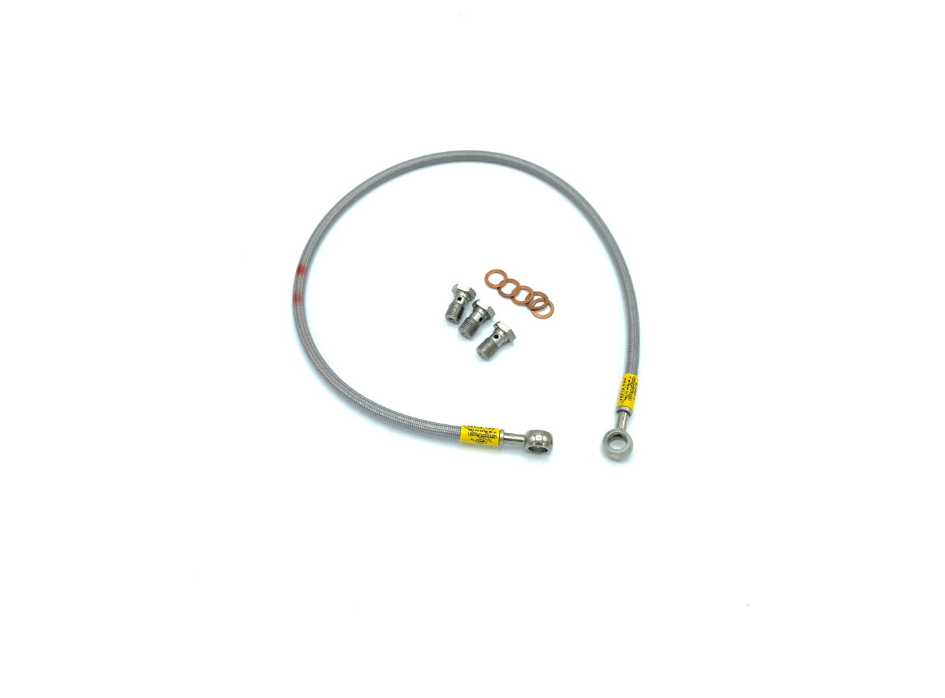HEL Stahlflexleitung hinten Verlegeart OEM für Ducati 848 Evo 2010 - 2013, Edelstahl