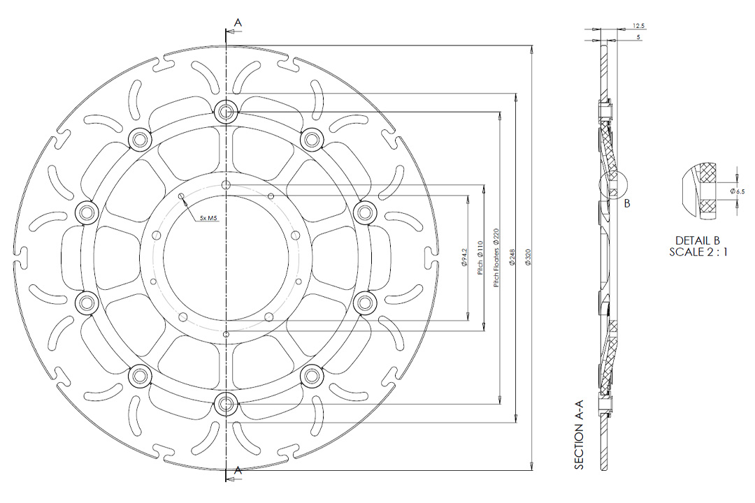 alpha Technik Bremsscheibe ABD33 schwimmend