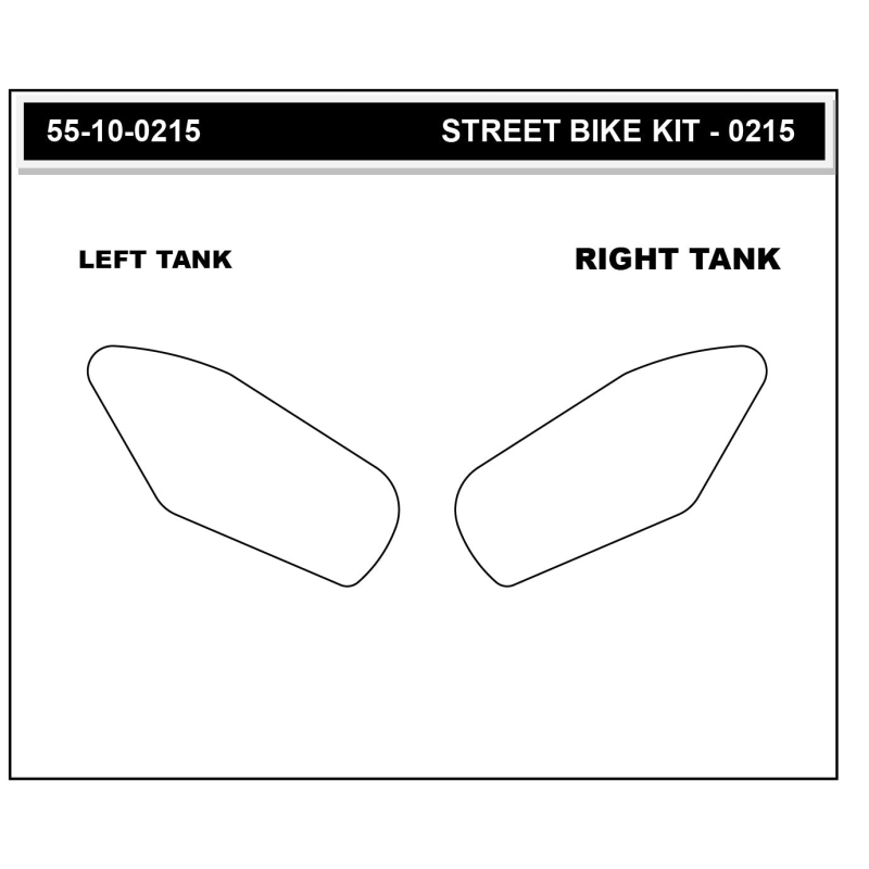 Stompgrip Tank Pad schwarz, Icon, Streetbike Tank Kit - Tank Seiten, für Aprilia, RS 457 2024-2025