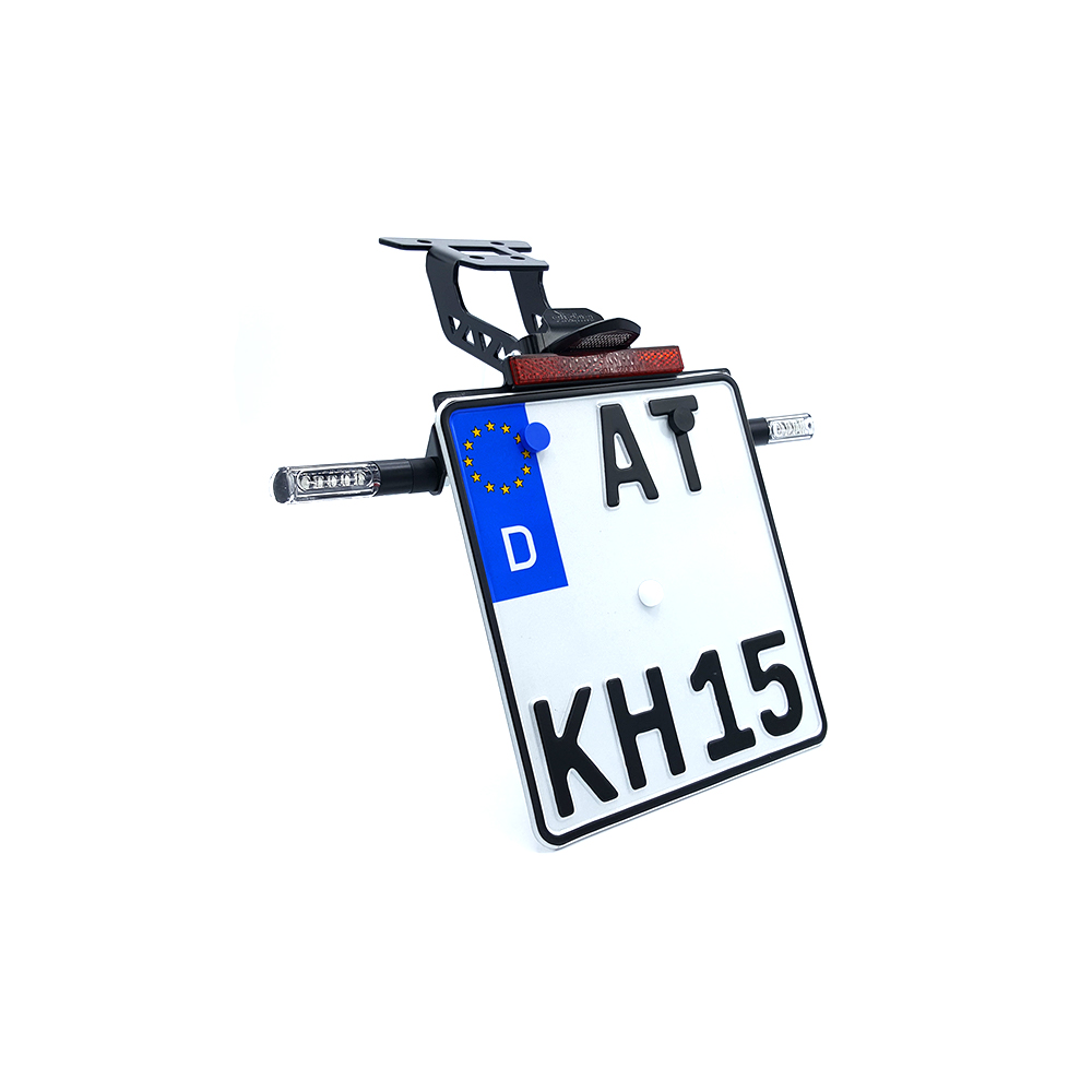 alpha Technik Kennzeichenhalter-Blinker-Kit IDEA für Kawasaki Z900 ab Modelljahr 2020- (Hinten)