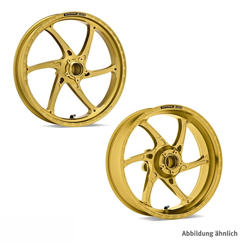 OZ Gass RS-A Aluminium Satz in goldfarben matt für BMW S1000RR (NUR für HP4 Wheels Kit), 2013-2018 und HP4, 2013-2014
