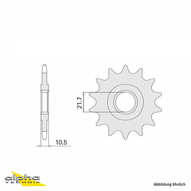 Ritzel, 16 Zähne, Teilung 525