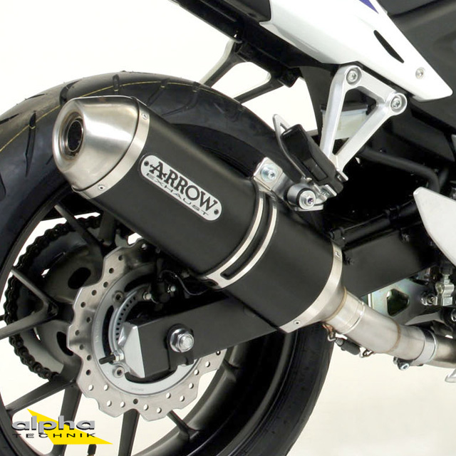 ARROW Auspuff RACE TECH für Honda CB500F / CBR500R / CB500X 2013- aus Aluminium, schwarz