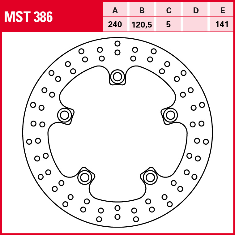 TRW Bremsscheibe Allround starr MST386