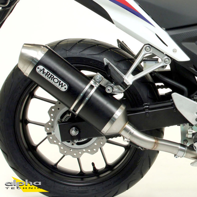 ARROW Auspuff RACE TECH für Honda CB500F / CBR500R / CB500X 2013- aus Aluminium, schwarz