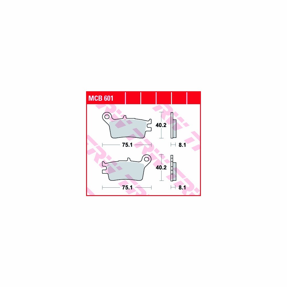 TRW Bremsbelagsatz Allround MCB601 hinten