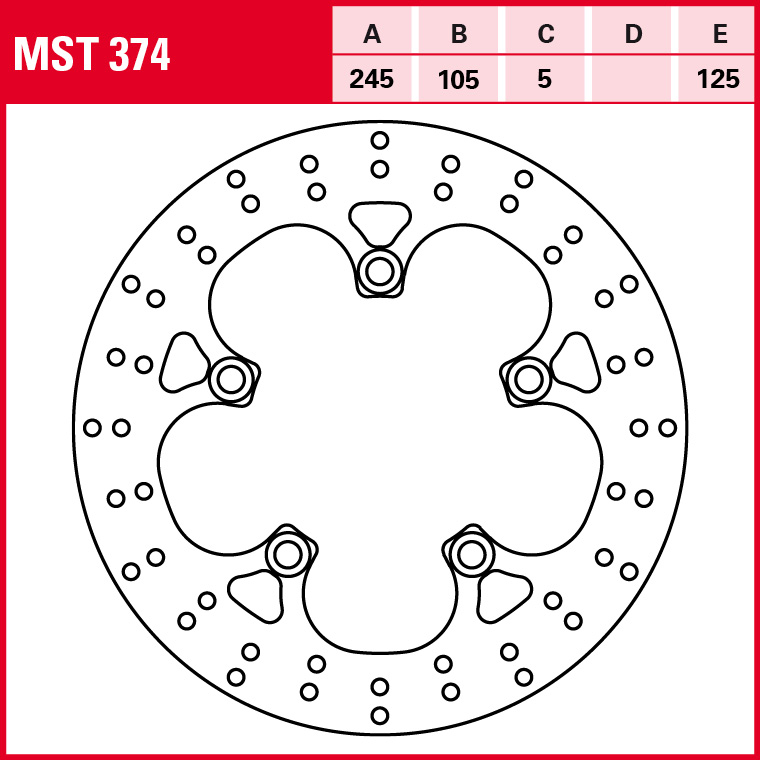 TRW Bremsscheibe Allround starr MST374