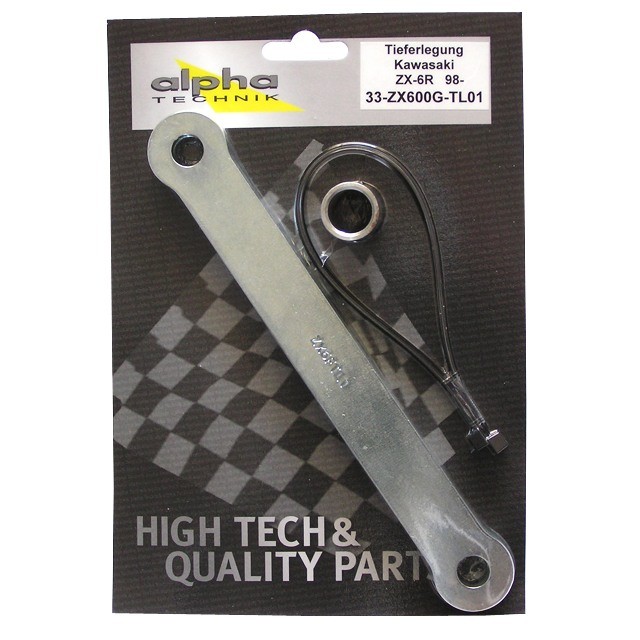 alpha Technik Tieferlegungssatz 35mm für Kawasaki ZX6R; Typ ZX600G; Modelljahr 1998-