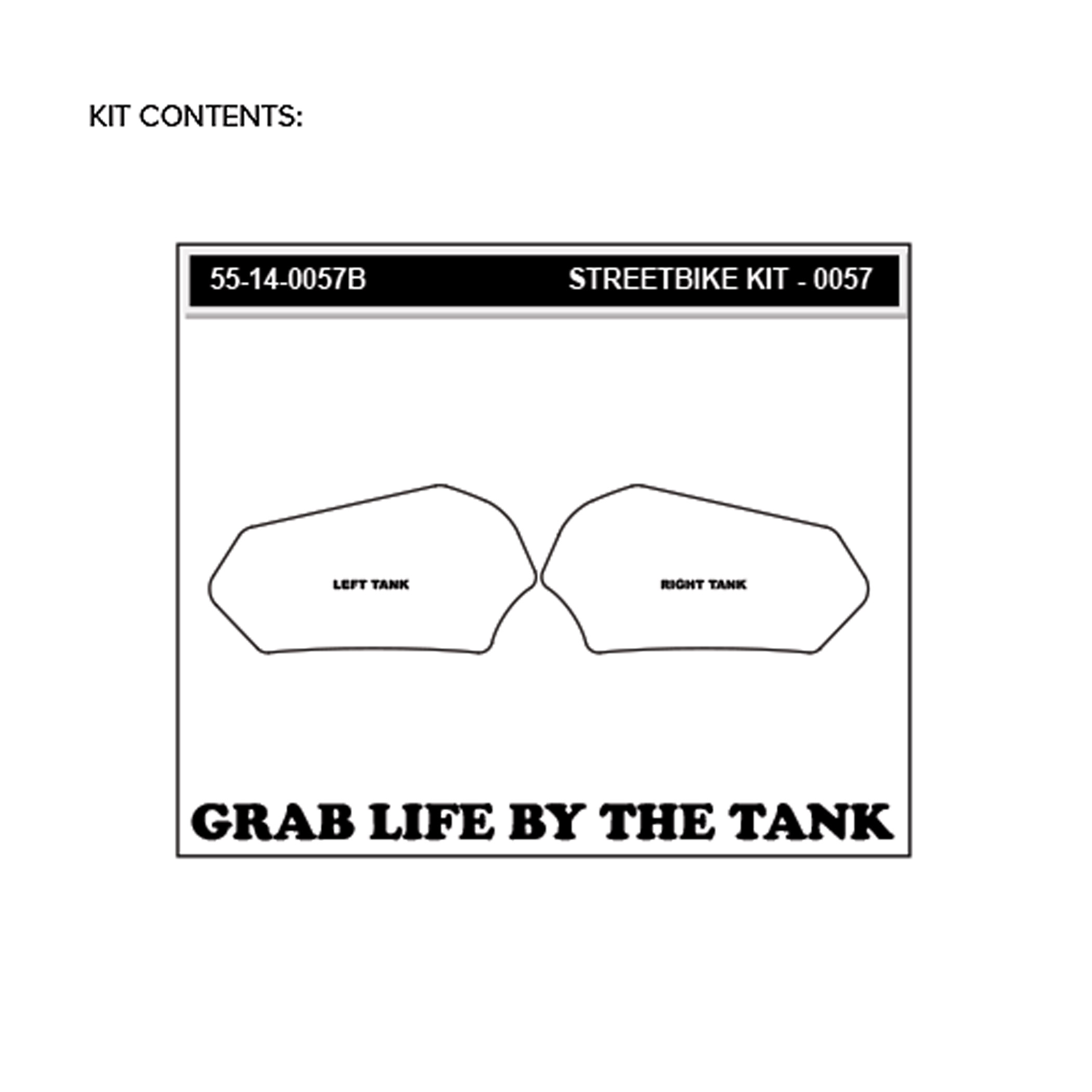 Stompgrip Traction Pads schwarz, für Suzuki GSXR600, 750, 2011-2025