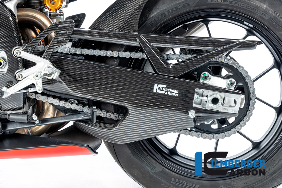 Ilmberger Carbon Schwingenabdeckung links glanz für Aprilia RSV4 / Tuono V4 2021-