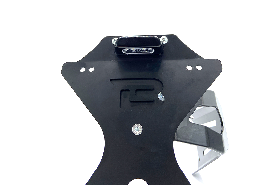ABM LED Motorrad Kennzeichenleuchte PERA mit E-Prüfzeichen Aluminium schwarz 