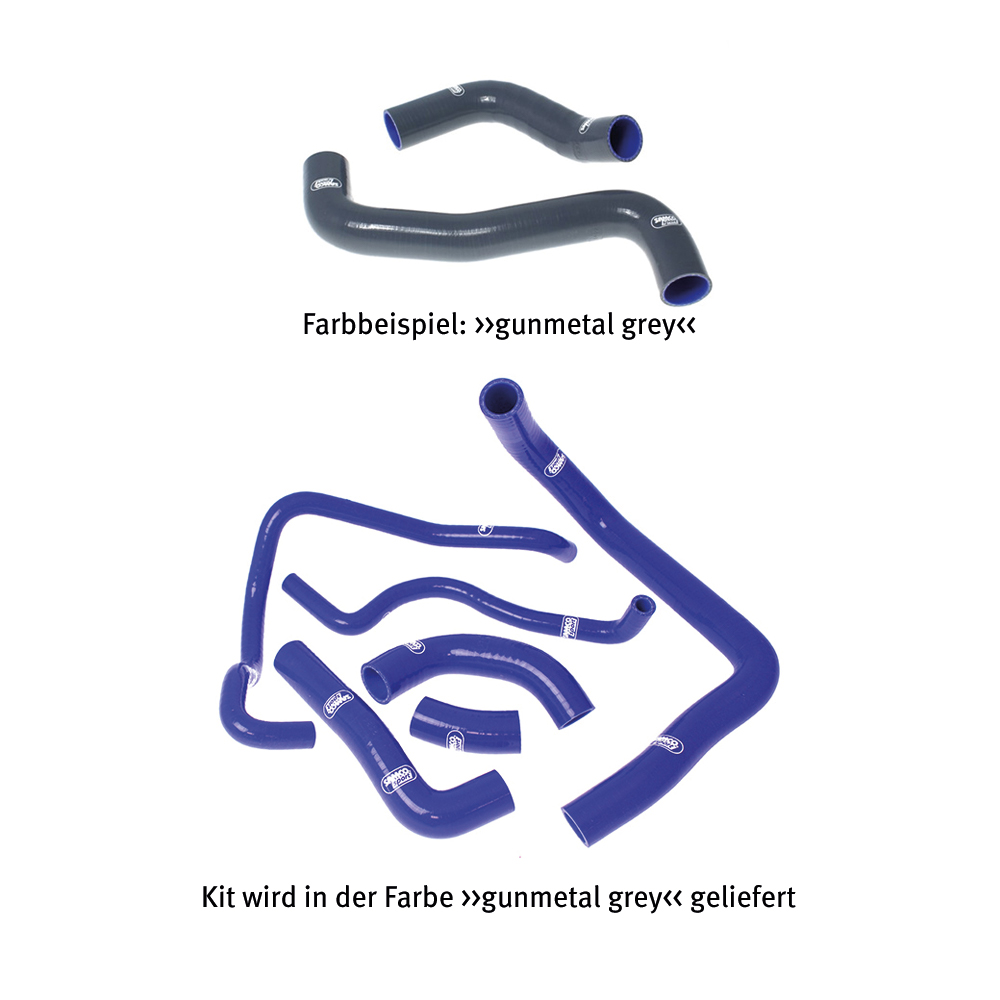 SAMCO SPORT Siliconschlauch Kit gunmetal grey für Kawasaki ZX10R Modelljahr 2008-2010