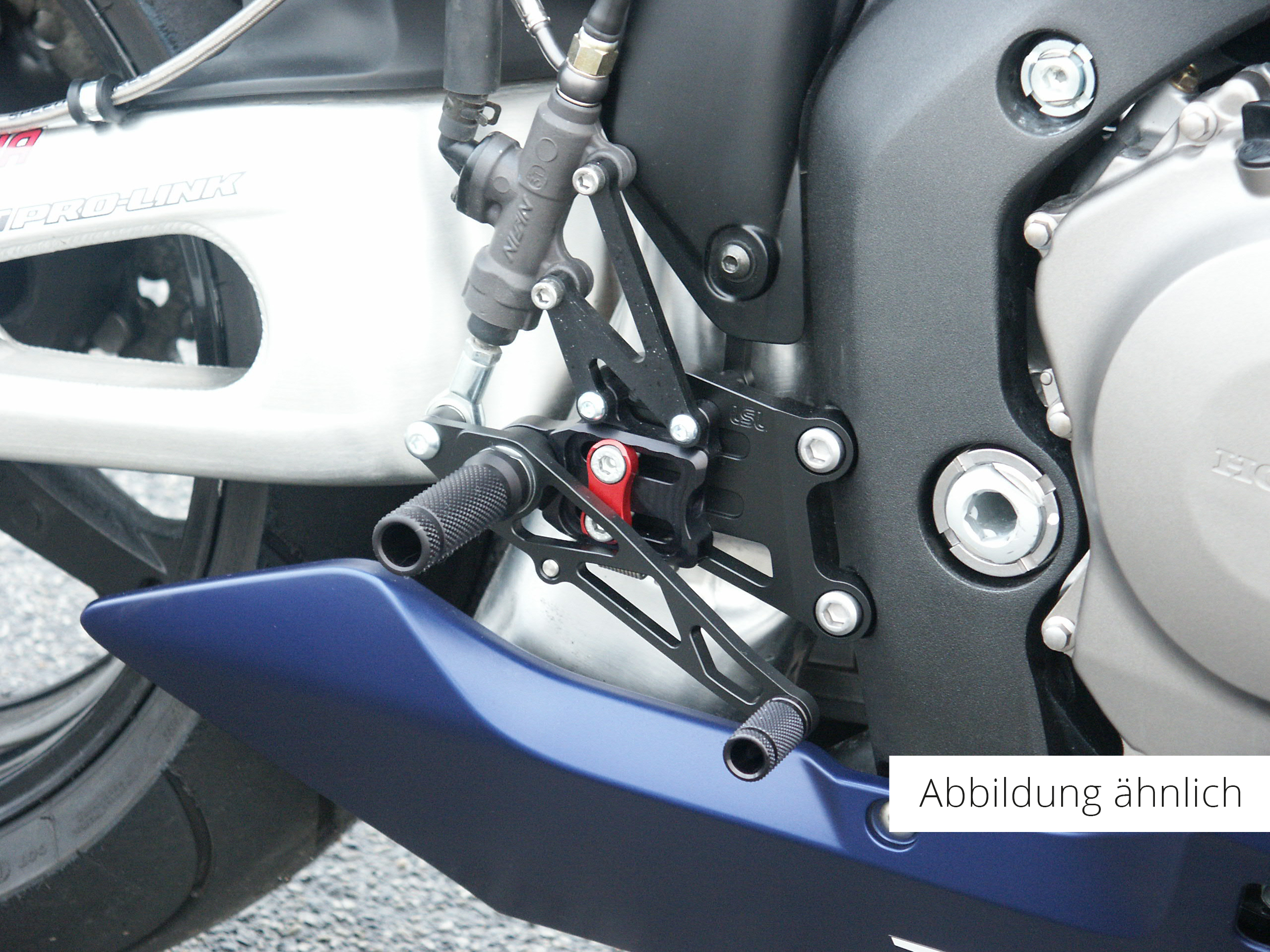 LSL 2Slide Rastenanlage für Honda CBR1000RR, 2017-, schwarz-rot