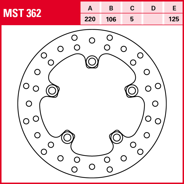 TRW Bremsscheibe Allround starr MST362