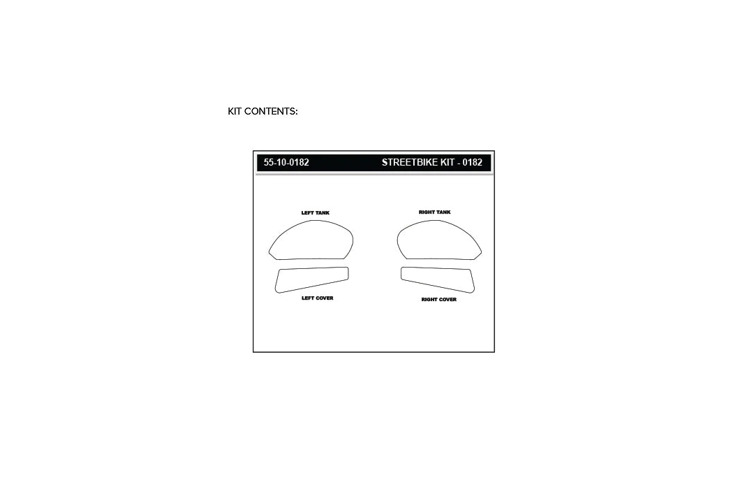 Stompgrip Tank Pad schwarz, Icon, Streetbike Tank Kit - Tank Seiten, für Yamaha YZF-R7 RM39 EURO5 Baujahr 2022-