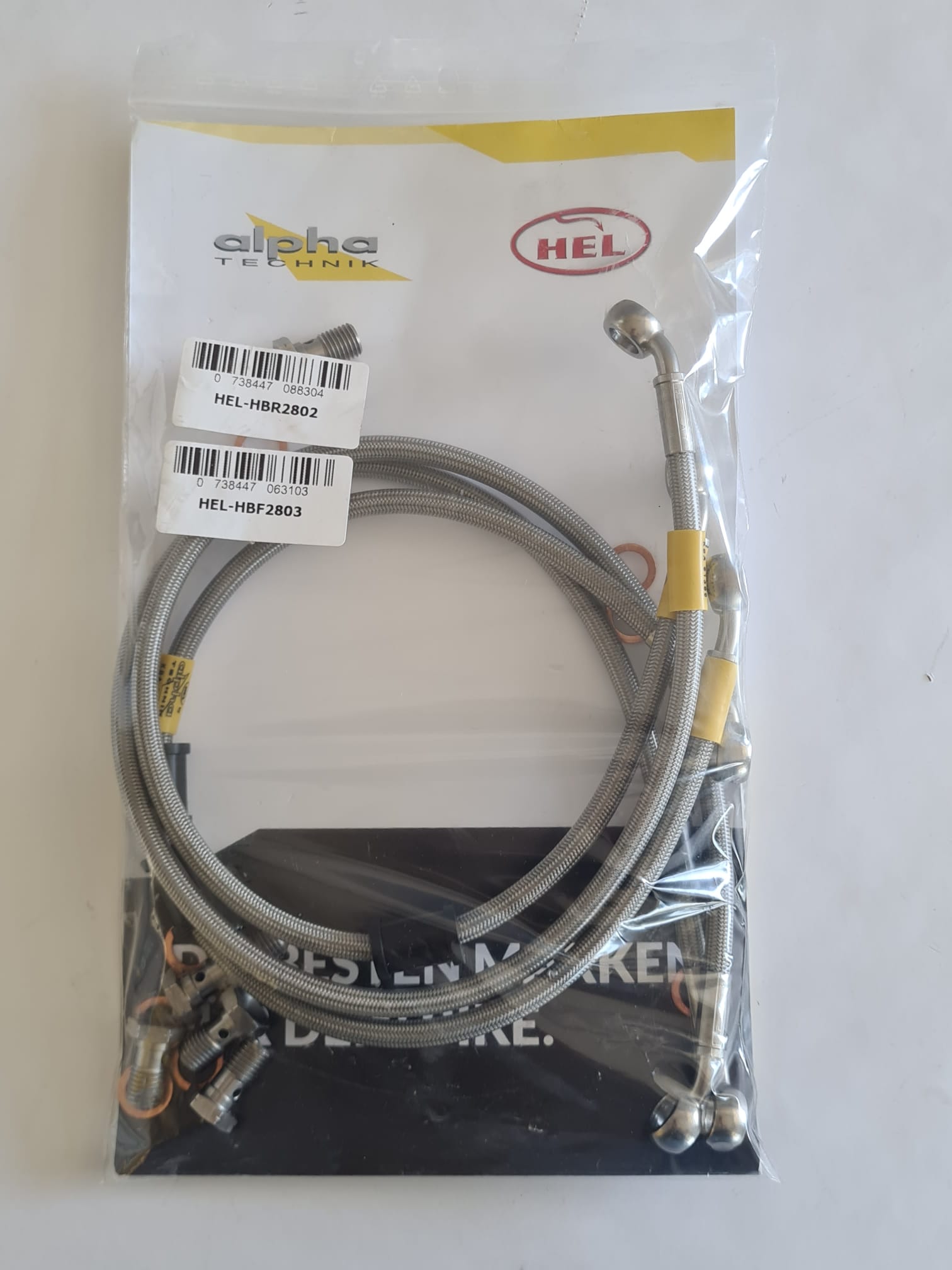 HEL Stahlflexleitung Alternative Verlegeart für Honda CBR1000RR Fireblade 2008 - 2015, Edelstahl