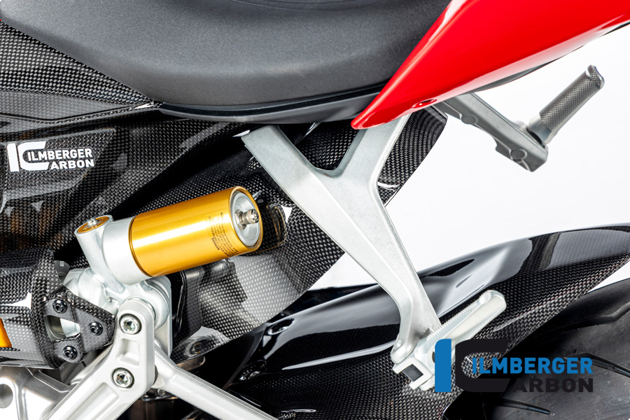 Ilmberger Carbon Auspuffhitzeschutz, glänzend, Ducati Streetfighter V2,  2022-