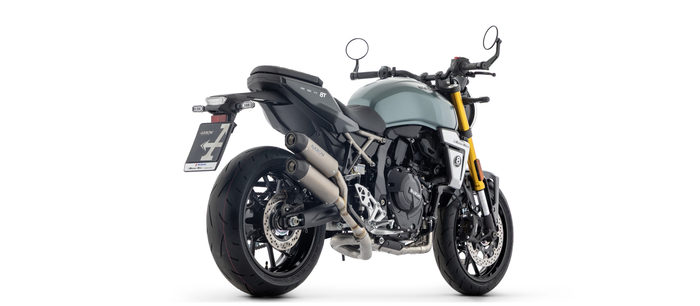 ARROW Auspuff ROUND-SIL Titan für Suzuki GSX-8T, GSX-8TT, 2025-