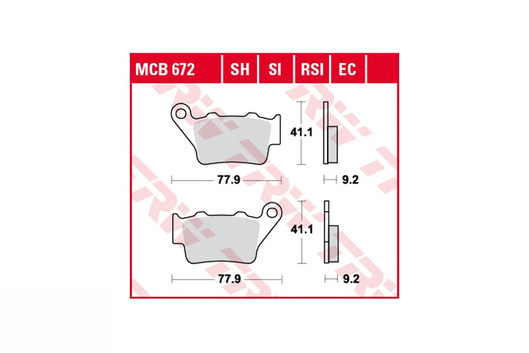 TRW Bremsbelagsatz MCB672EC hinten