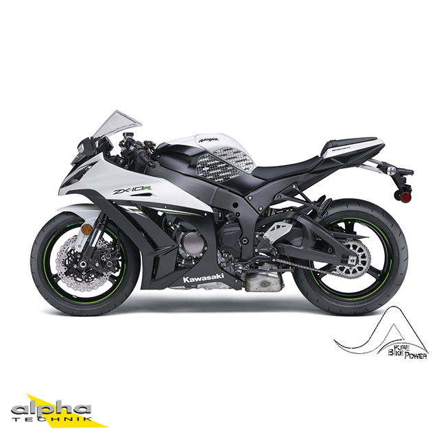 Stompgrip schwarz, Volcano, für Kawasaki ZX10R Ninja 2011-2025, ZX10R SE 2019-2020, ZX10RR 2017-2025
