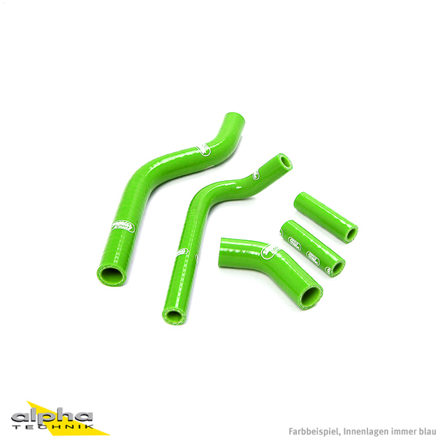 SAMCO SPORT Siliconschlauch Kit grün für Kawasaki KX250F Modelljahr 2004-2005