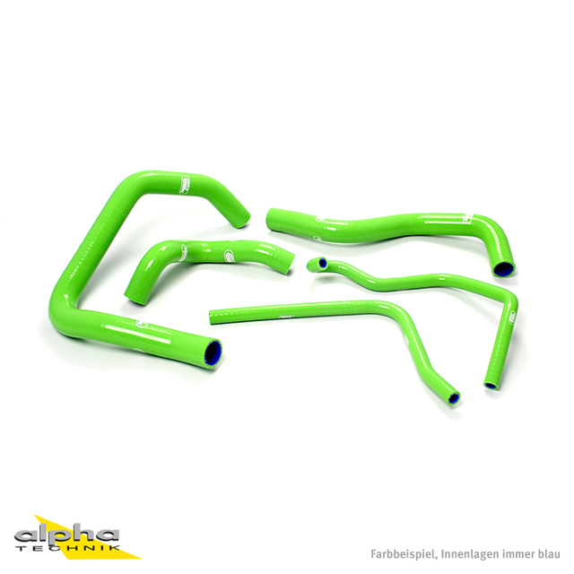 SAMCO SPORT Siliconschlauch Kit grün für Kawasaki ZX6R ZX6R Modelljahr 1998-2002