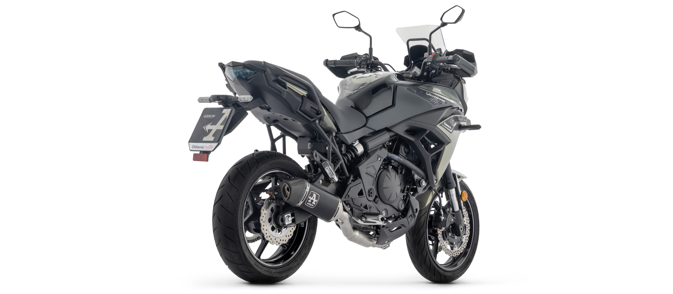 ARROW Komplettanlage mit VELOCE Endschalldämper Titan mit Cabonendkappe für Kawasaki Ninja 650 (35kW), Z650 (35kW) 2024-, Versys 650 2025-