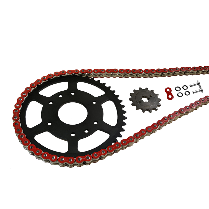 EK-Chain Kettensatz 525 MVXZ-2 für Yamaha TDM850, Typ 4TX, Modelljahr 1999-2001 Farbe Rot