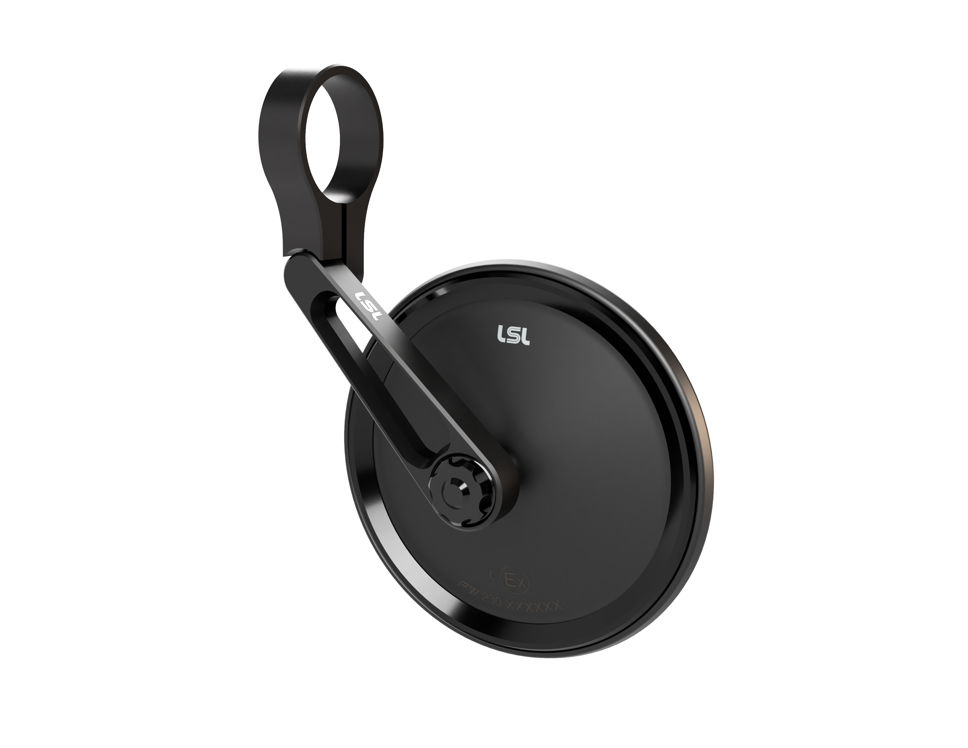 LSL Spiegel NOVA-RUN, Lenkerendenspiegel kurz, schwarz, mit Straßenzulassung, ECE, mit Adaptern für 22mm und 1 Zoll Lenker