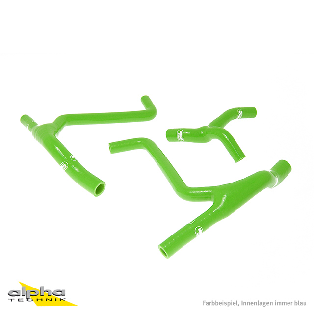 SAMCO SPORT Siliconschlauch Kit grün für Kawasaki KX450F Modelljahr 2009