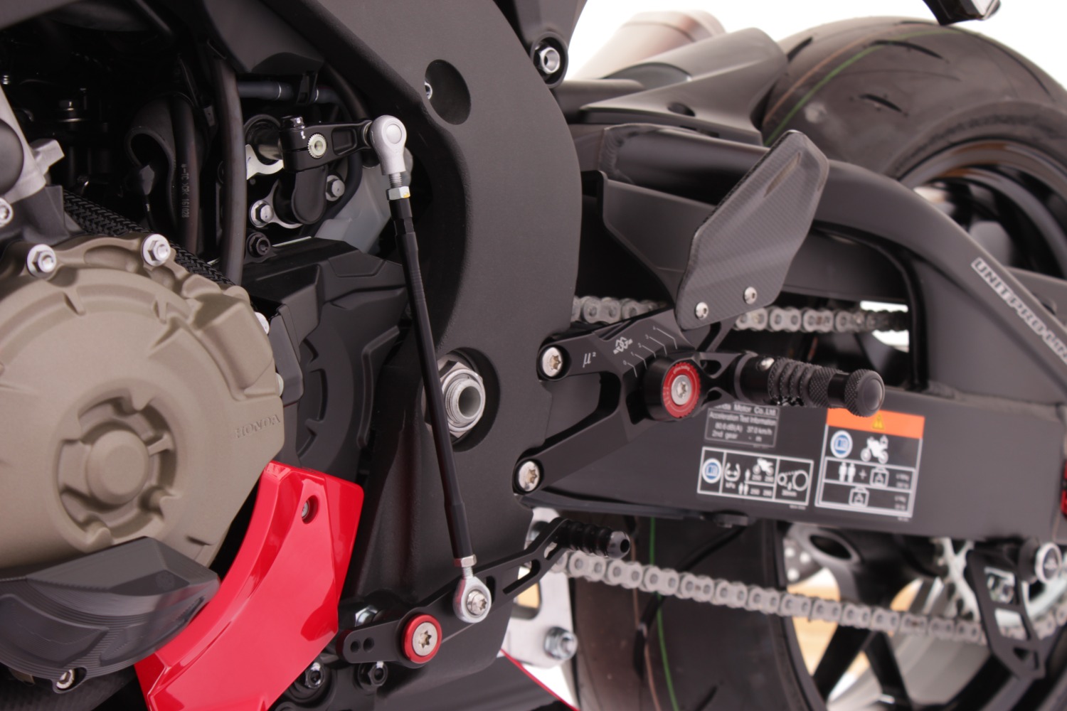 GILLES MUE2 Fußrastenanlage für Honda CBR1000RR SC77 schwarz