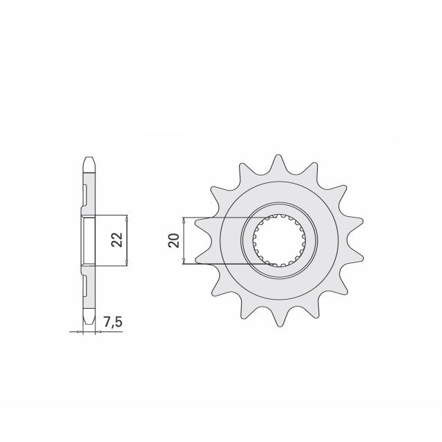DID Kettensatz mit 520ZVM-X Kette, Farbe gold, für Honda CRF250R/X, Modelljahr 2004-2010