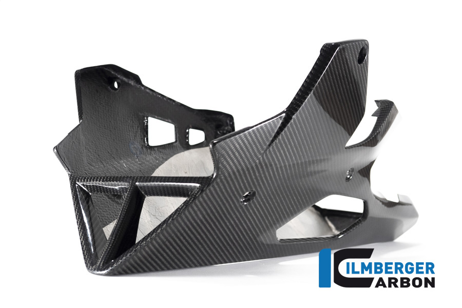 Ilmberger Carbon Motorspoiler lange Version mit Hauptständer, glänzend, BMW S1000XR 2020-2023