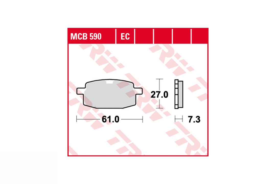TRW Bremsbelagsatz MCB590EC vorne