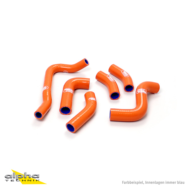 SAMCO SPORT Siliconschlauch Kit orange für KTM 400 EXC E 520 EXC E 400 SX 520 SX 400 EXC 520 EXC Modelljahr 1999-2002