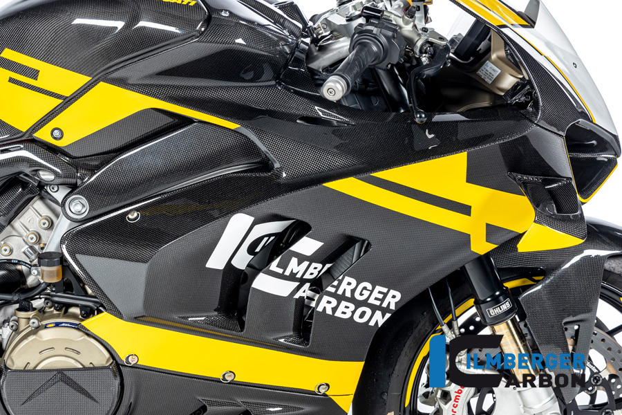 Ilmberger Carbon Verkleidungsseitenteil rechts Racing, glänzend, Ducati Panigale V4, V4S 2022-
