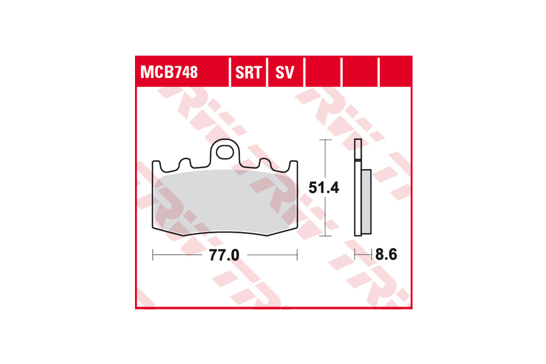 TRW Bremsbelagsatz Sinter Road & Track MCB748SRT vorne
