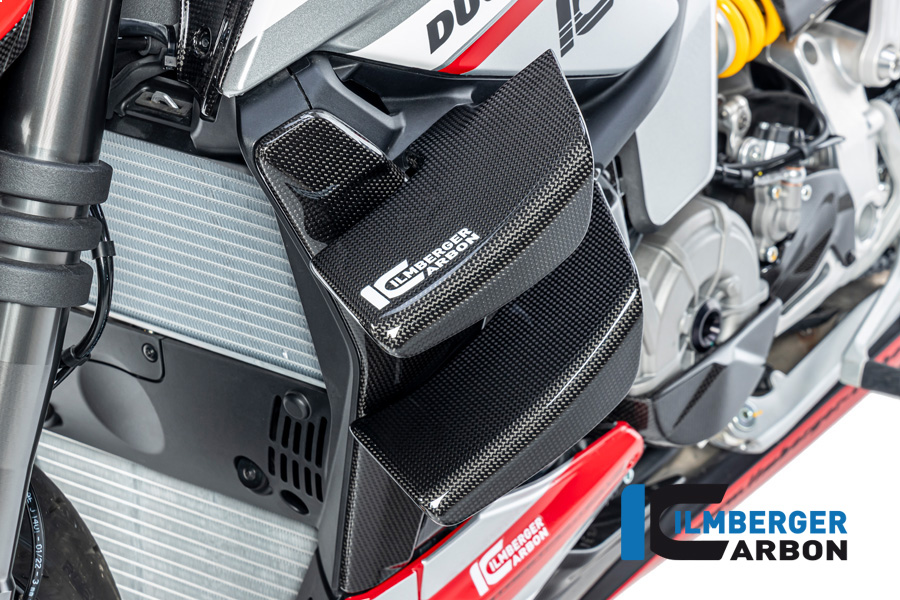 Ilmberger Carbon Wasserkühlerabdeckung links, glänzend, Ducati Streetfighter V2,  2022-