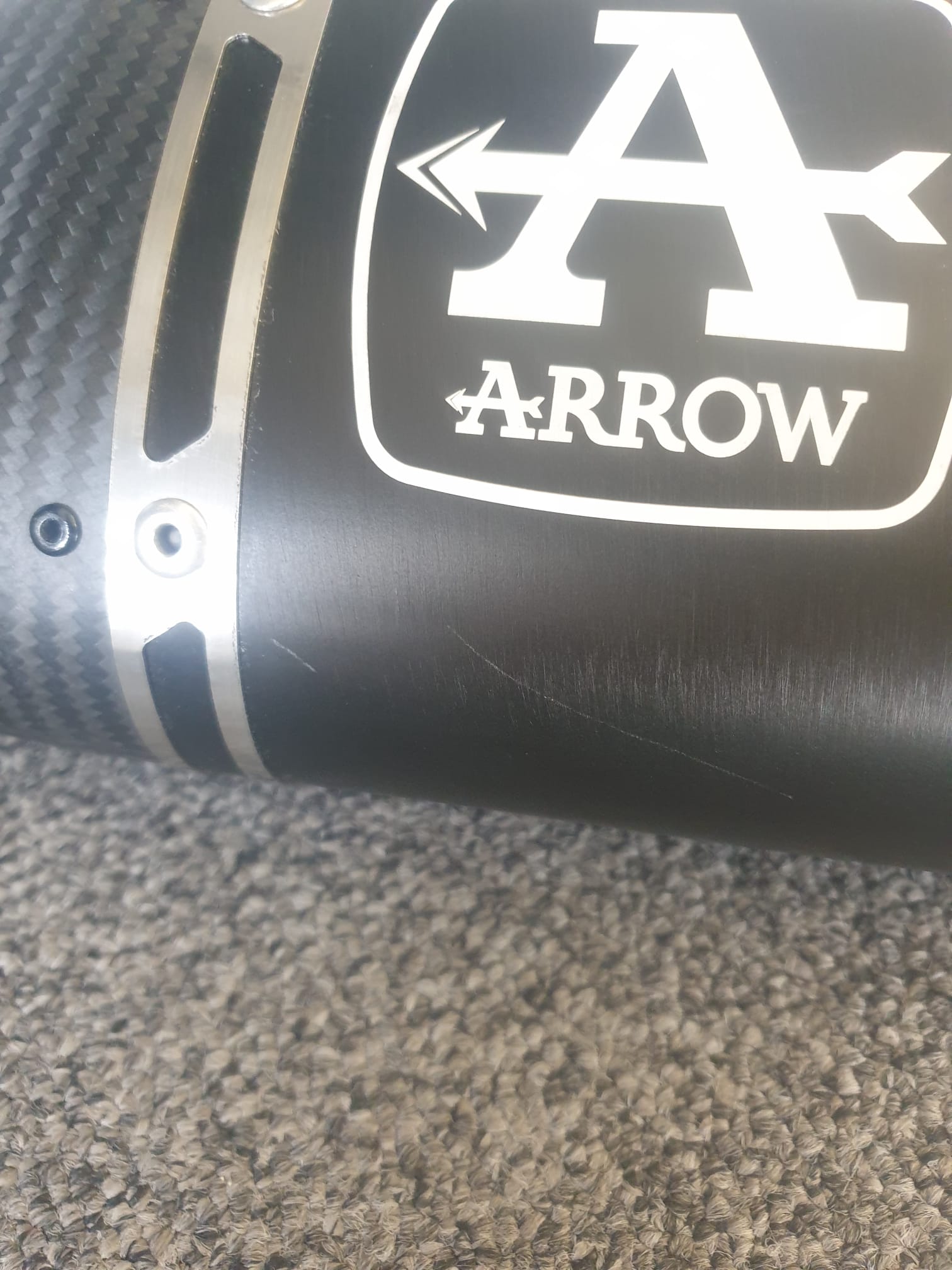 ARROW VELOCE DARK RACING Slip-On mit Hitzeschild für Triumph Tiger 900 Modelljahr 2020- 