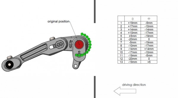 Gilles Tooling Fußrastenanlage RCT10GT D05 Für Ducati Scrambler 800 / 1100, 2014-