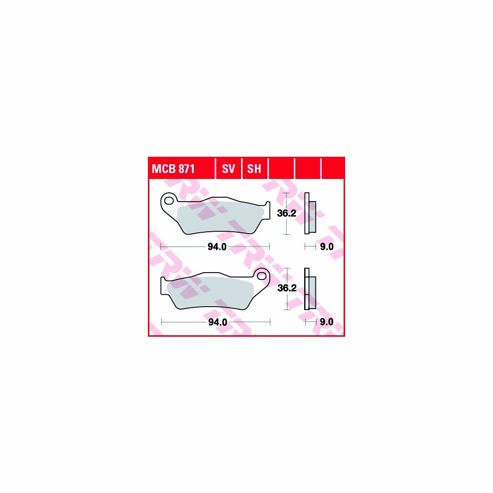 TRW Bremsbelagsatz Sinter Street MCB871SH vorne