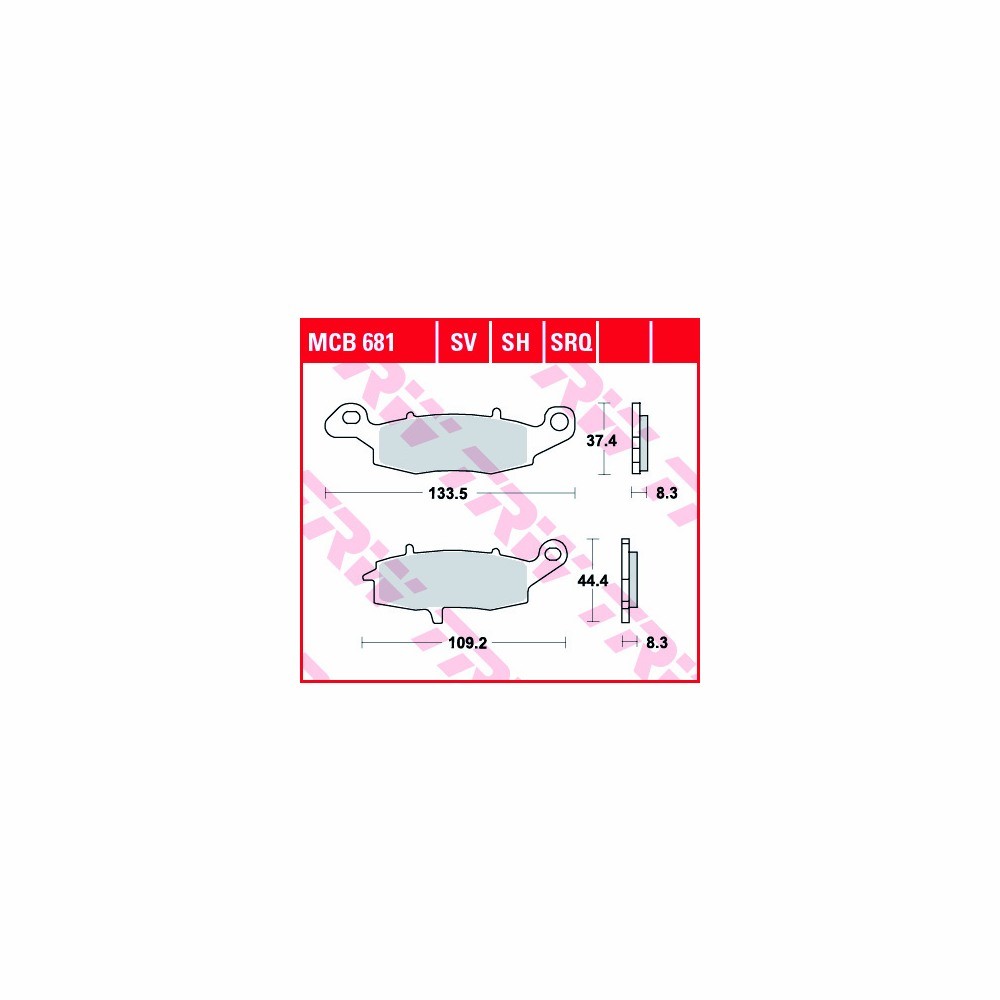 TRW Bremsbelagsatz Sinter Street MCB681SV