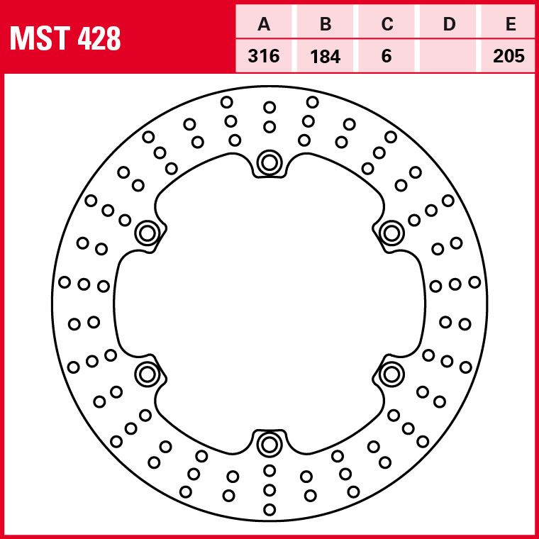 TRW Bremsscheibe Allround starr MST428