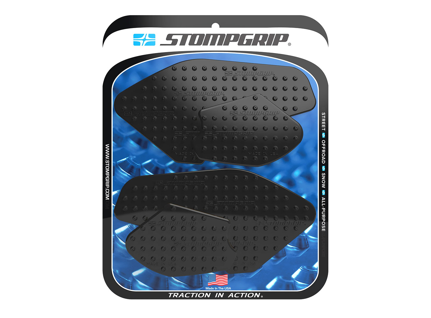 Stompgrip Tank Pad schwarz, Volcano, für Yamaha MT-07 Modelljahr 2022