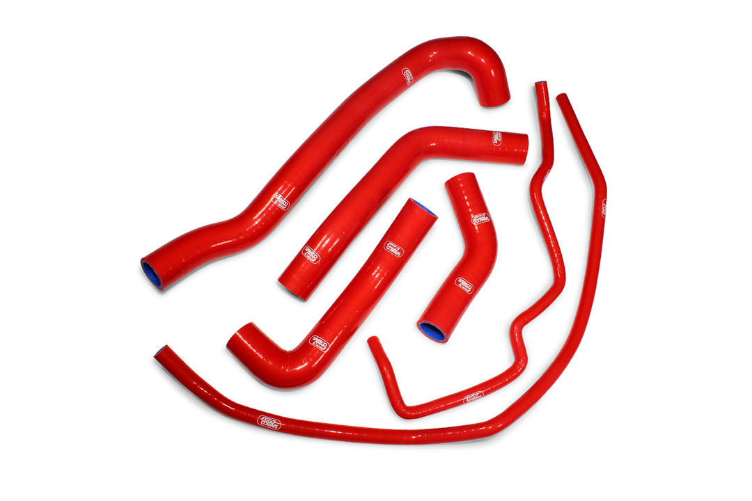 SAMCO SPORT Siliconschlauch Kit rot für Triumph Daytona 675(R) Modelljahr 2013-2017