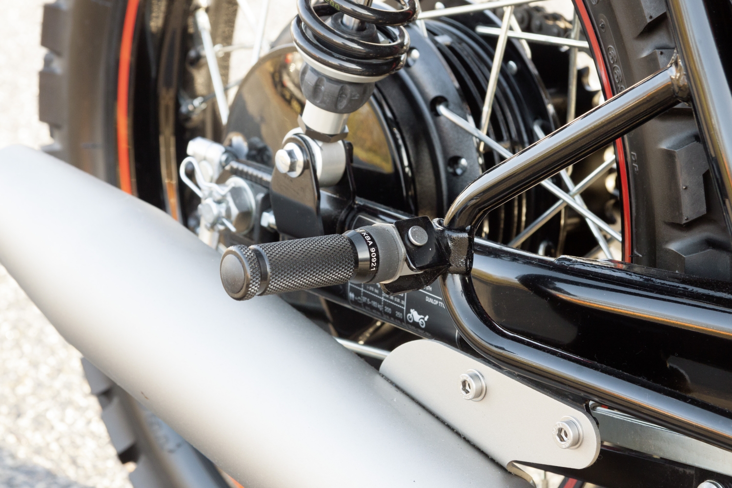 LSL Racing-Rasten, Austauschfußrasten, Länge 72 mm, schwarz