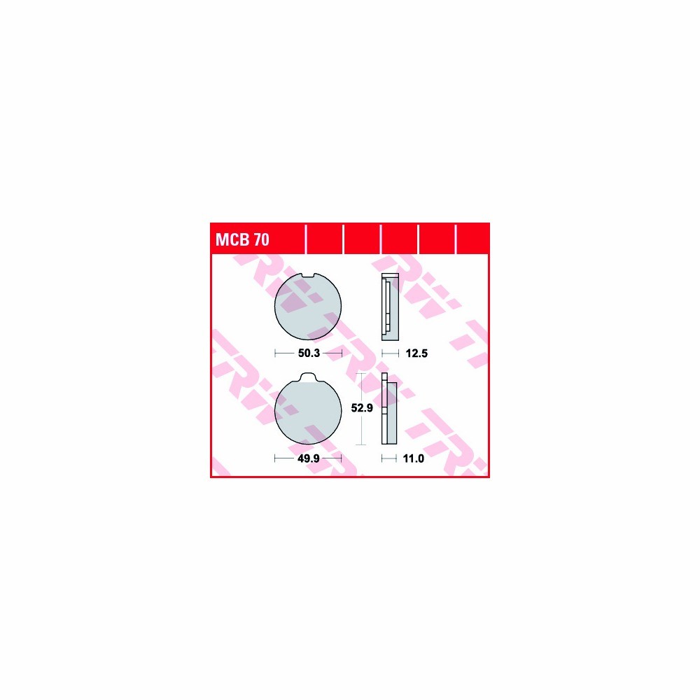 TRW Bremsbelagsatz Allround MCB070 vorne